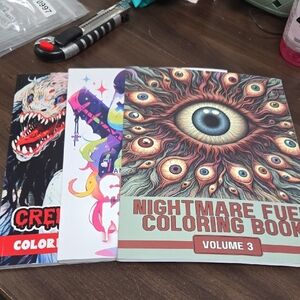 Adult Bundle of Horror and Anime Coloring Books